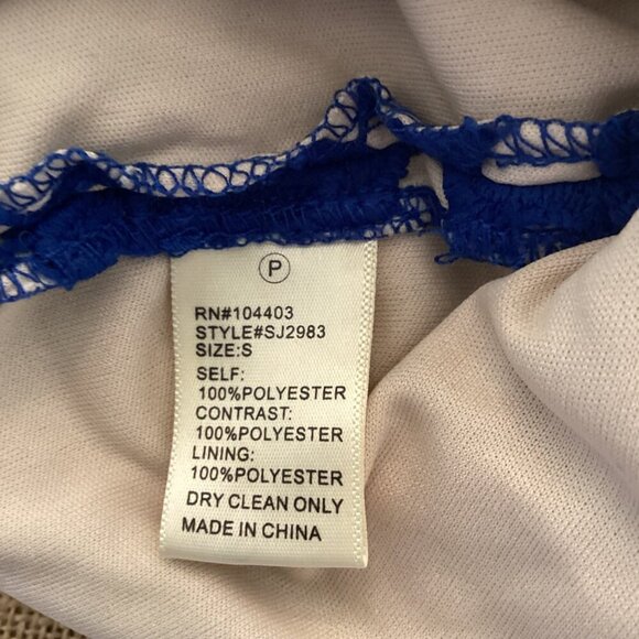 JOA Revolve Blue Lace Halter Romper Size Small J.O.A Shorts - Picture 4 of 10
